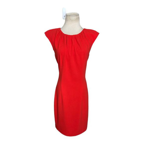 H&M strawberry red sleeveless sheath dress size 8 - Picture 15 of 15